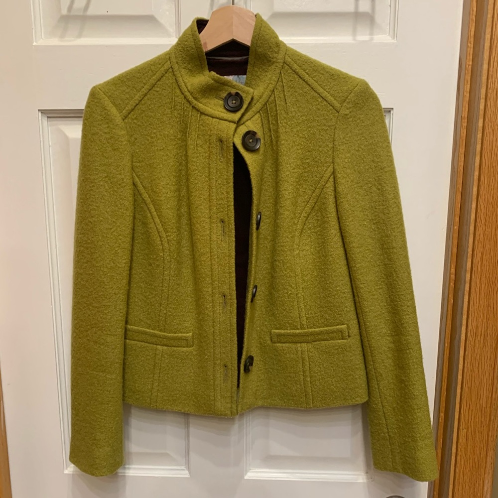Boden green wool coat